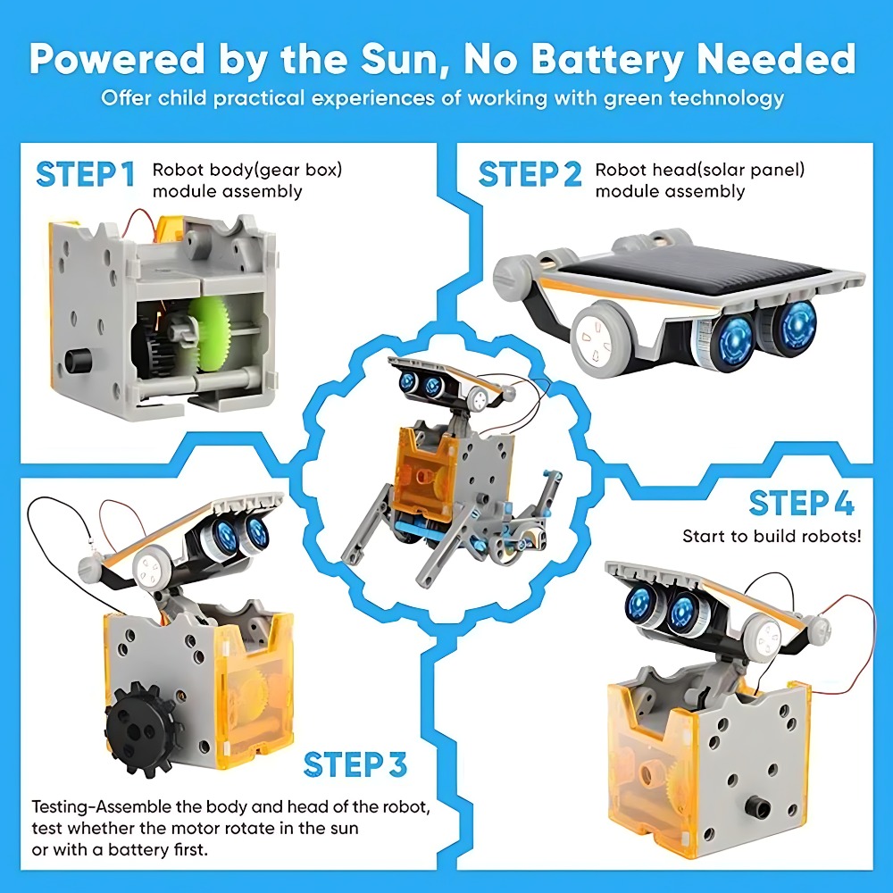 Solar Robot Building Blocks 12 – Science Toys Diy recenzja i cena
