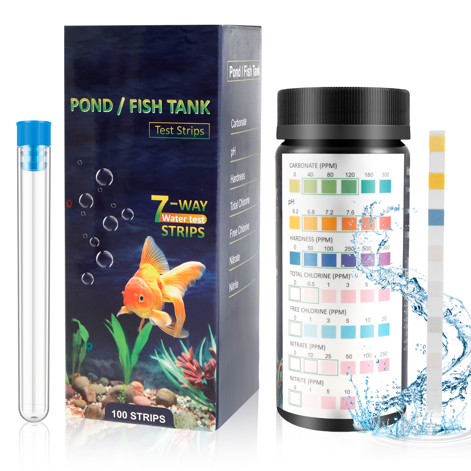 100Pcs 7 in 1 Aquarium Test St – Water Testing Kit recenzja i cena
