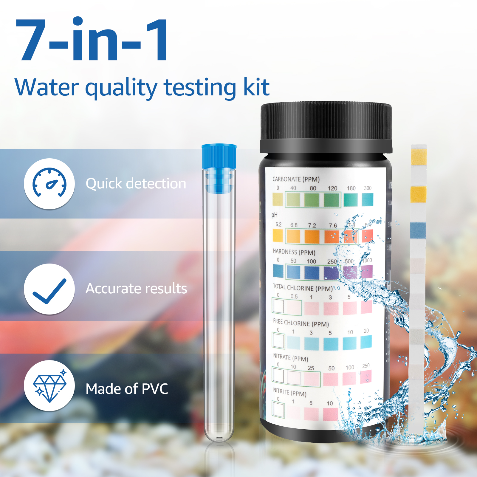 100Pcs 7 in 1 Aquarium Test St – Water Testing Kit recenzja i cena